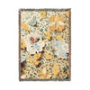 Floral Woven Blanket — Reversible Vintage Botanical Throw Gold