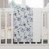 Fleece Baby Blanket Collection - Floral Soft Grey and White Watercolor Blossoms Fleece Throw Gender Neutral