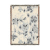 Woven  Blanket Collection — Reversible Black and Cream Floral Pattern