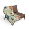Floral & Birds Woven Blanket – Vintage Garden Throw