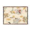 Floral Woven Blanket – Reversible Vintage Botanical Throw Blush