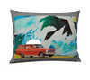 Velvet or Cotton-Canvas Pillowcase Collection - "Road Trip" 18 x 18 & 22 x 22