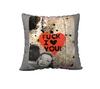 Velvet Or Cotton-Canvas Pillowcase Collection - "F I Love You" 18 x 18 & 22 x 22