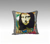 Velvet or Cotton-Canvas Pillowcase -"Mona Go Round" 18 x 18 or 22 x 22