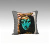 Velvet or Cotton-Canvas Pillowcase -"Mona In Brooklyn" 18 x 18 or 22 x 22