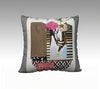 Velvet or Cotton-Canvas Pillowcase -"Handle With Care" 18 x 18 or 22 x 22