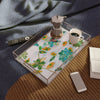 Floral Butterfly Acrylic Serving Tray — Blush and Blue Garden