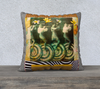 Cotton Canvas Pillowcase Collection - Unicycle Parade - 18 x 18 or 22 x 22