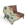 Florals & Birds Woven Blanket – Vintage Garden Throw