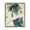 Floral Woven Blanket — Vintage Botanical Throw for Nursery, Living Room & Bedroom