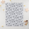 Fleece Baby Blanket Collection - Floral Soft Grey and White Watercolor Blossoms Fleece Throw Gender Neutral