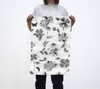Tea Towel Collection Absorbent Organic Cotton Hemp -Black and White Floral