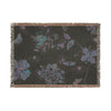 Floral Woven Blanket – Reversible Vintage Botanical Throw Blush