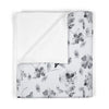 Fleece Baby Blanket Collection - Floral Soft Grey and White Watercolor Blossoms Fleece Throw Gender Neutral