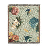 Floral & Birds Woven Blanket – Vintage Garden Throw
