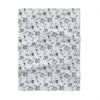 Fleece Baby Blanket Collection - Floral Soft Grey and White Watercolor Blossoms Fleece Throw Gender Neutral