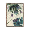 Floral Woven Blanket — Vintage Botanical Throw for Nursery, Living Room & Bedroom