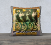 Cotton Canvas Pillowcase Collection - Unicycle Parade - 18 x 18 or 22 x 22