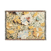 Floral Woven Blanket — Reversible Vintage Botanical Throw Gold