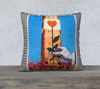 Velvet or Cotton-Canvas Pillowcase -"Give Love" 18 x 18 or 22 x 22