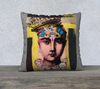 Velvet or Cotton-Canvas Pillowcase Collection -  "A Lot On Her Mind" 18 x 18 or 22 x 22