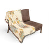 Floral Woven Blanket – Reversible Vintage Botanical Throw Blush