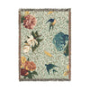 Florals & Birds Woven Blanket – Vintage Garden Throw