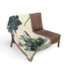 Floral Woven Blanket — Vintage Botanical Throw for Nursery, Living Room & Bedroom