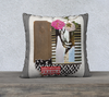 Velvet or Cotton-Canvas Pillowcase -"Handle With Care" 18 x 18 or 22 x 22