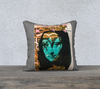 Velvet or Cotton-Canvas Pillowcase -"Mona In Brooklyn" 18 x 18 or 22 x 22