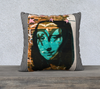 Velveteen or Cotton-Canvas Pillowcase Collection - "Mona In Brooklyn" 18 x 18 or 22 x 22