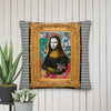 "Mona In Frame" Throw Pillow With Insert 18 x 18