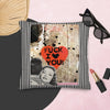 "Fuck I Love You" Throw Pillow With Insert 18 X 18