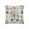 Linen Collection "Graffiti Kissed Botanicals II" throw pillow 18 x 18