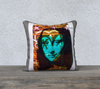 Velvet or Cotton-Canvas Pillowcase -"Mona In Brooklyn" 18 x 18 or 22 x 22