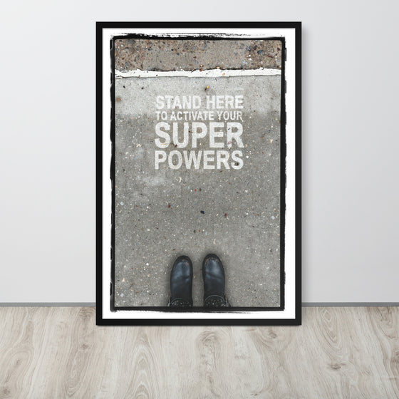 "Super Powers" Framed Fine Art Print 24" x 36"