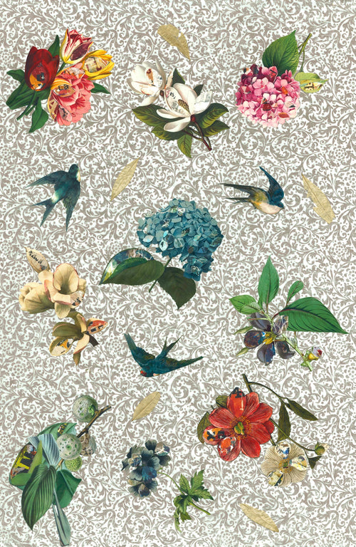“Graffiti Kissed Botanicals I & II”
