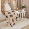 "Vintage Botanical Etchings" Sherpa blanket 50 x 60