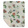 "Graffiti Kissed Botanicals" Sherpa blanket 50 x 60