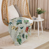 "Graffiti Kissed Botanicals" Sherpa blanket 50 x 60