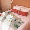 "Graffiti Kissed Botanicals" Sherpa blanket 50 x 60