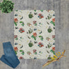 "Graffiti Kissed Botanicals" Sherpa blanket 50 x 60