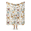 Plush Minky Sherpa Collection Botanical blanket 50 x 60 - Artist made "Ephemera"