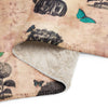 "Vintage Botanical Etchings" Sherpa blanket 50 x 60