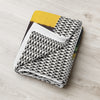 Fleece Collection  Lightweight Throw Blanket with pattern background - "A Lot On Her Mind" Throw Blanket