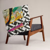 Fleece Collection Soft Lightweight Throw Blanket - "Mona Go Round"