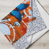 Fleece Collection Soft Lightweight Throw Blanket with pattern background - "Music Sets You Free"